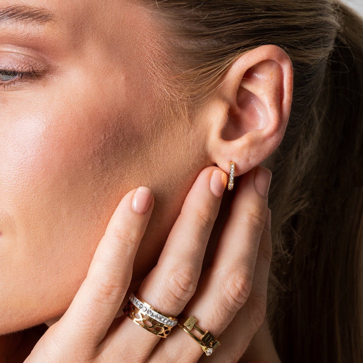 Mosaic Ring Plated in 18k Gold