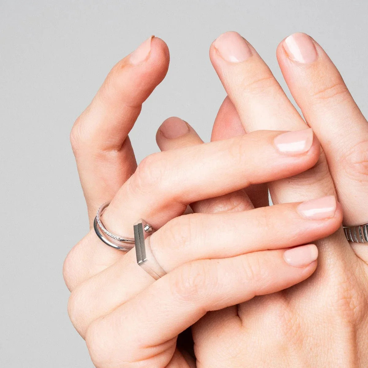 Flat Screw Ring - Silver