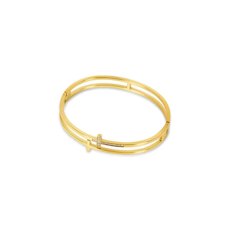 Gold Plated Cross Bracelet 18k