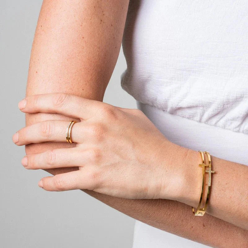 Gold Plated Cross Bracelet 18k