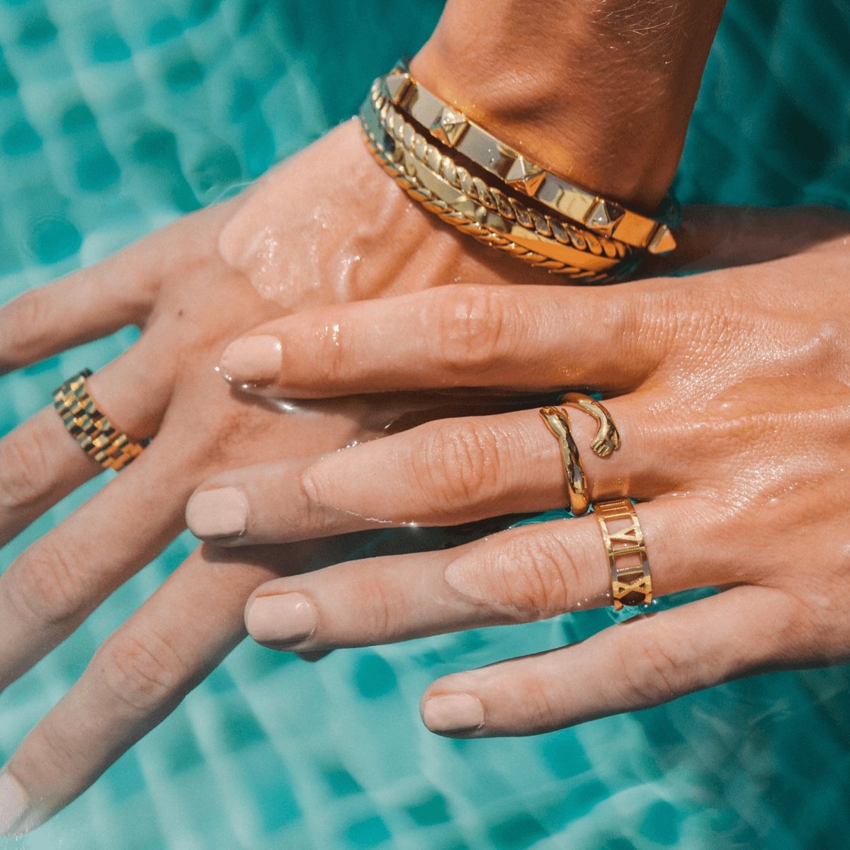 Gold Leaf Bracelet Plated in 18k Gold