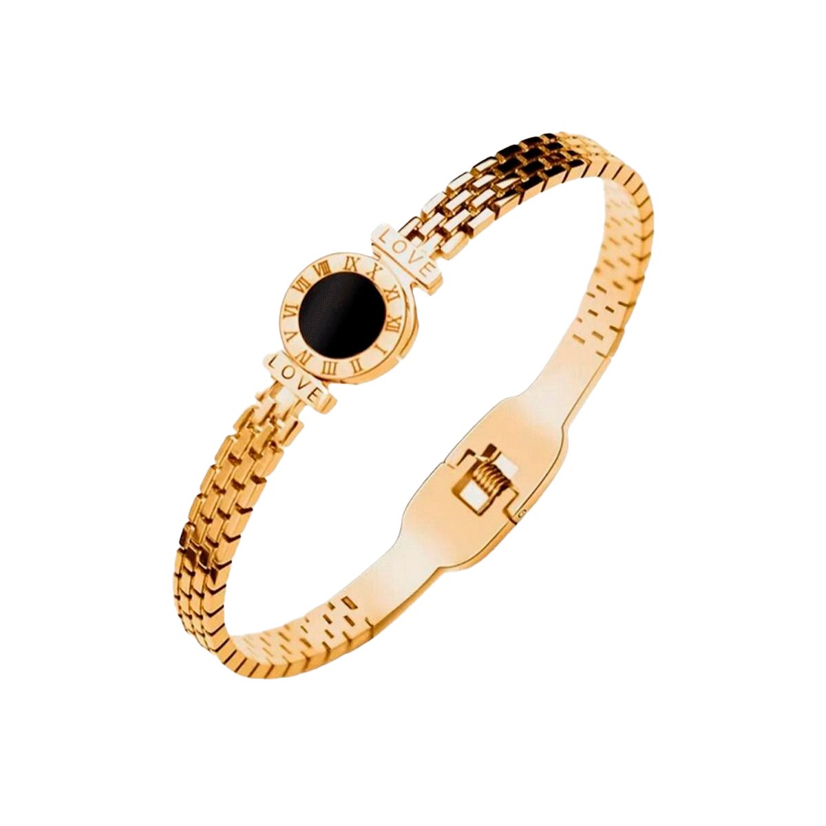 Hera Bracelet Onyx Stone Plated in 18K Gold