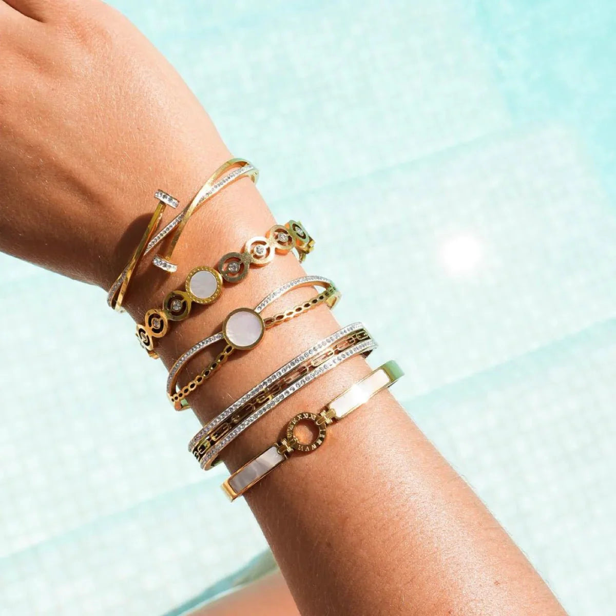 Olivia Bracelet Zirconia Stone Plated in 18k Gold