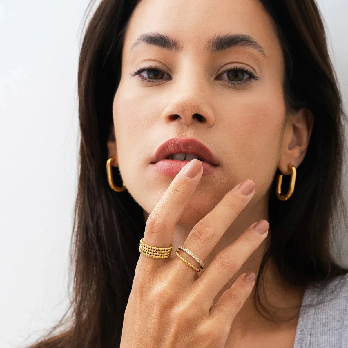 Piper Hoop Earring Plated in 18k Gold