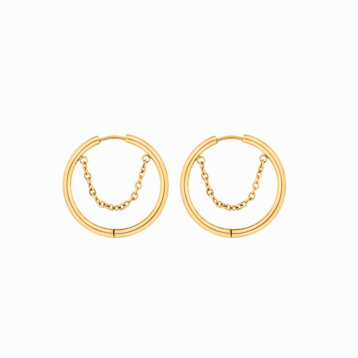 Kite Hoop Earring Plated in 18K Gold