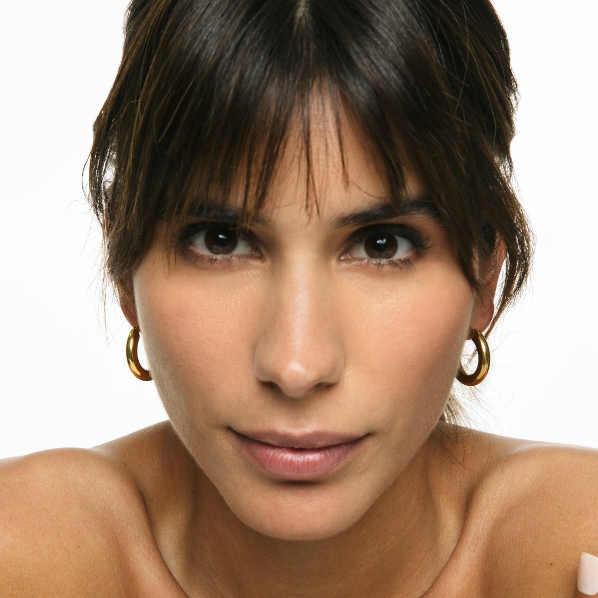 Lele M Tube Hoop Earring Plated in 18K Gold