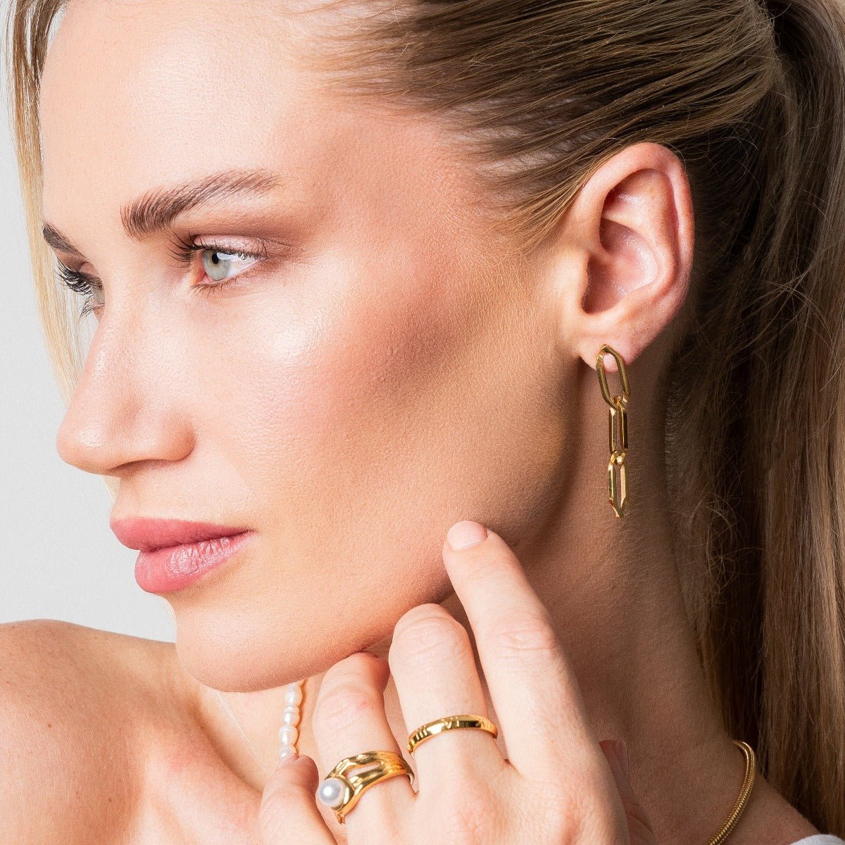 Gold Plated Drop Earrings