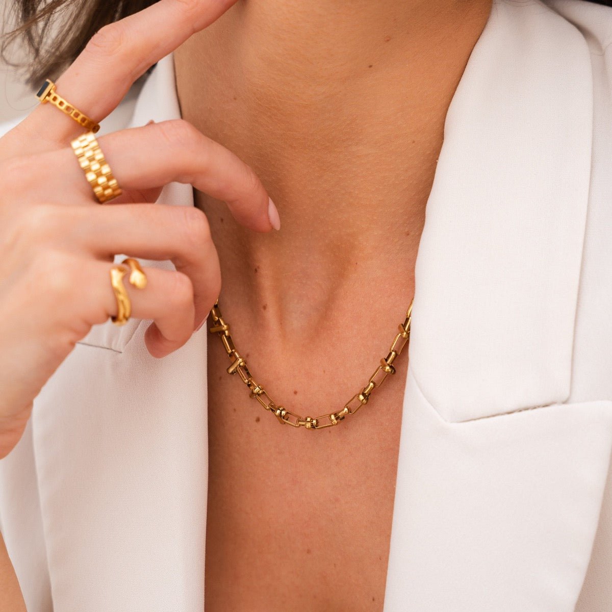 Cairo Necklace Plated in 18K Gold