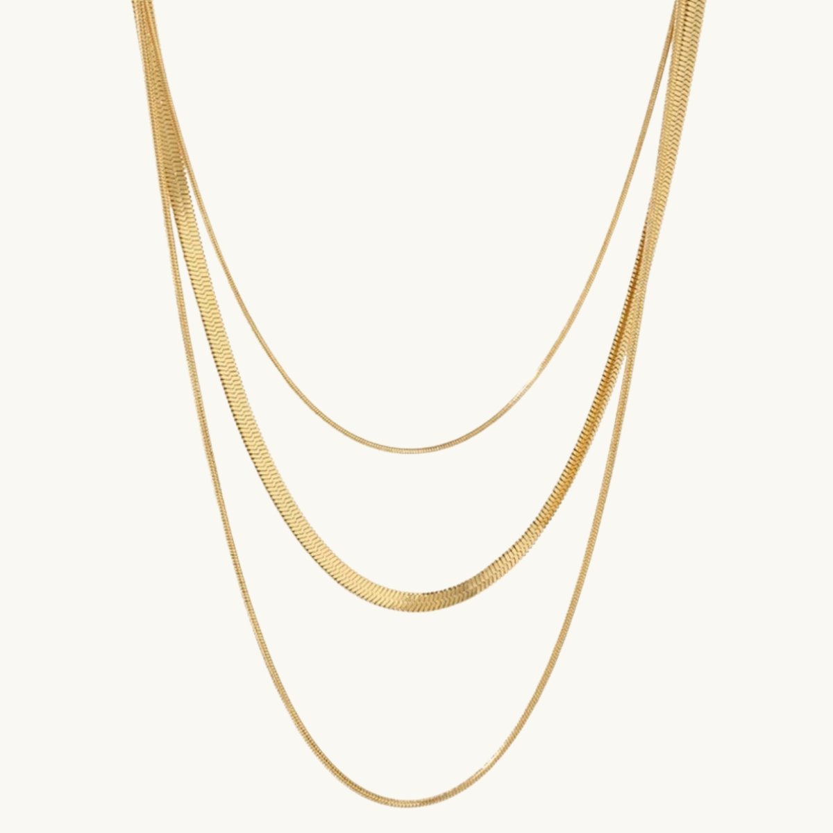 Revyora Trio Layered Gold-Plated Necklace