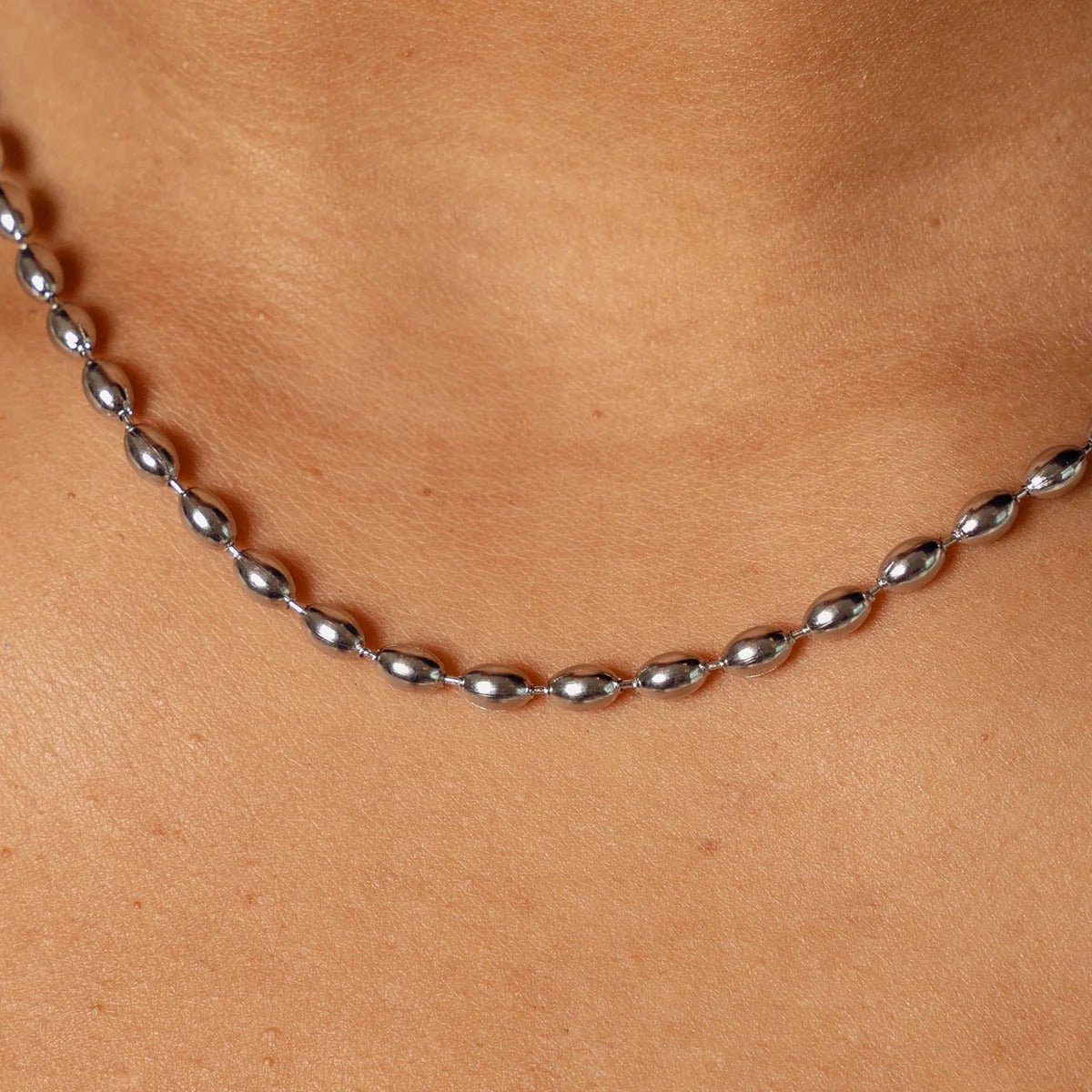 Sphere Chain Necklace - Silver