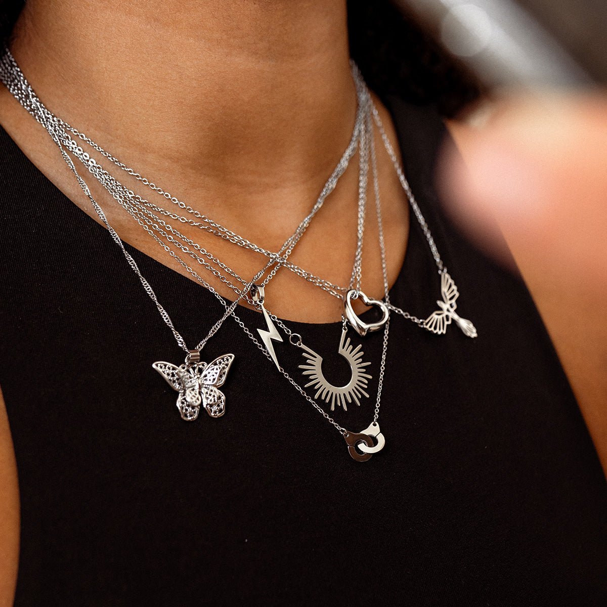 Energy Pendant Necklace - Silver