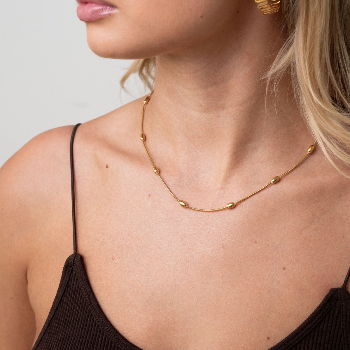 Sphere Necklace Plated in 18K Gold