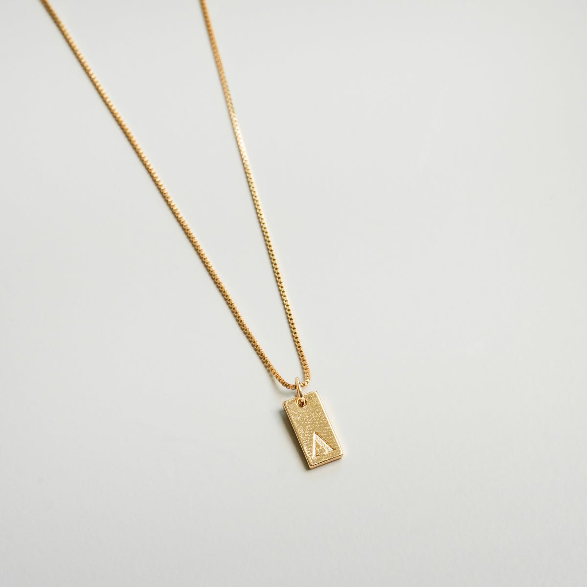 Initial Letter Minimal Necklace Plated in 18K Gold