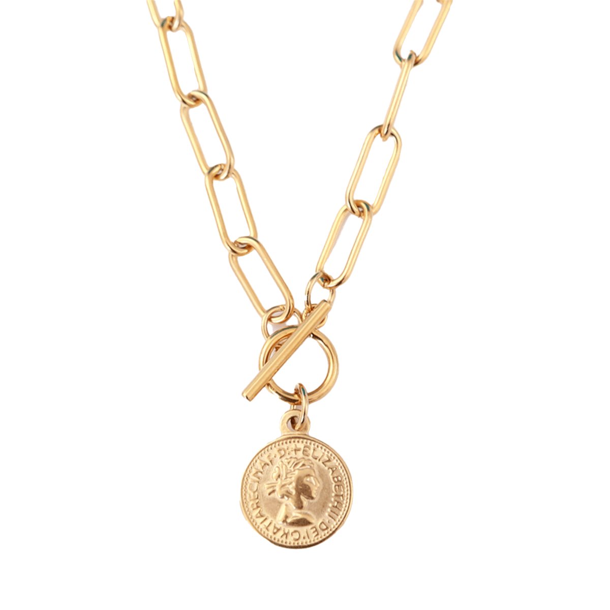 New York Cents Necklace Plated in 18K Gold