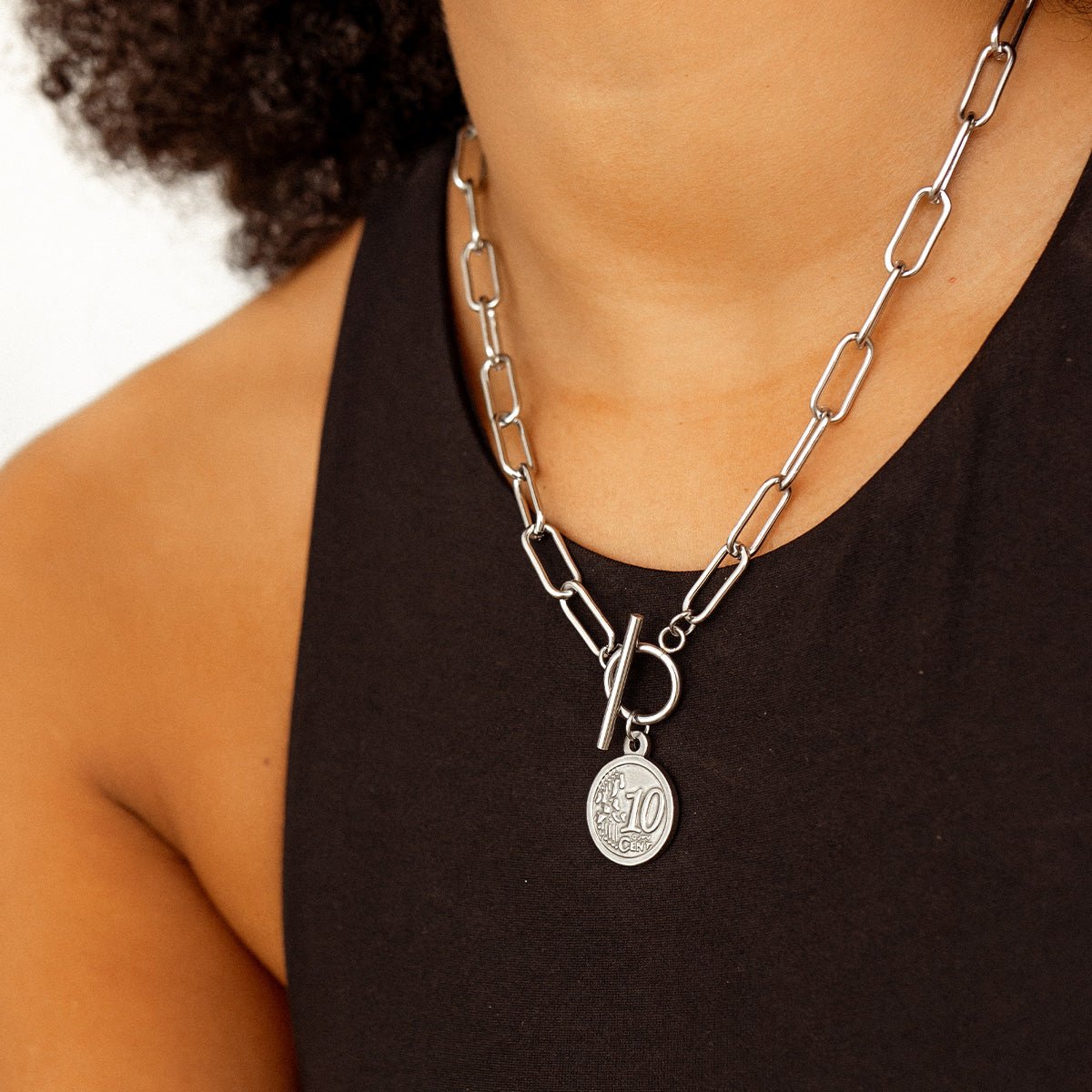 New York Cents Necklace - Silver
