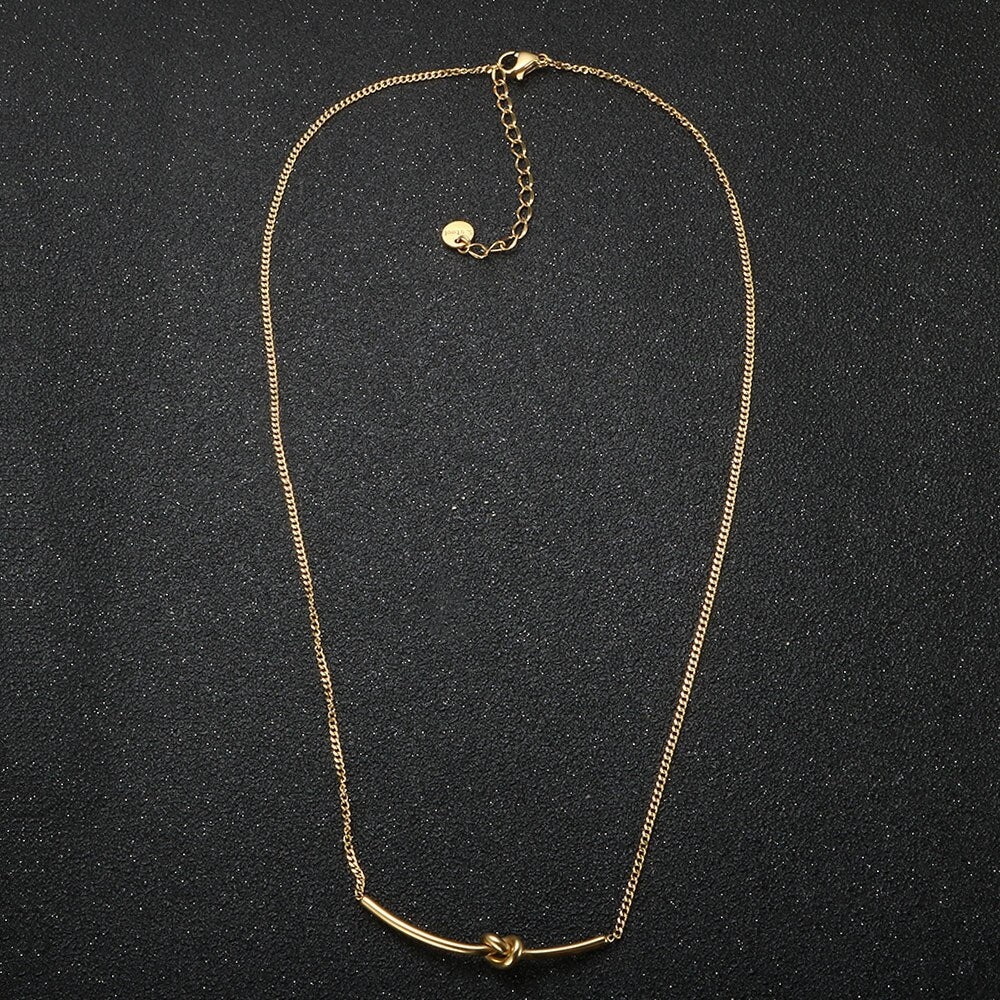 Knot Necklace Plated in 18k Gold