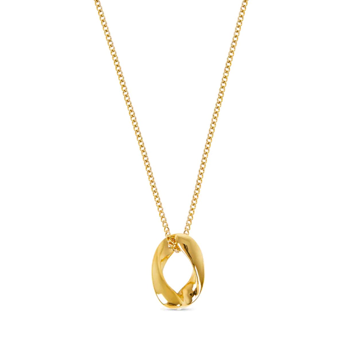 Link Pendant Necklace Plated in 18k Gold