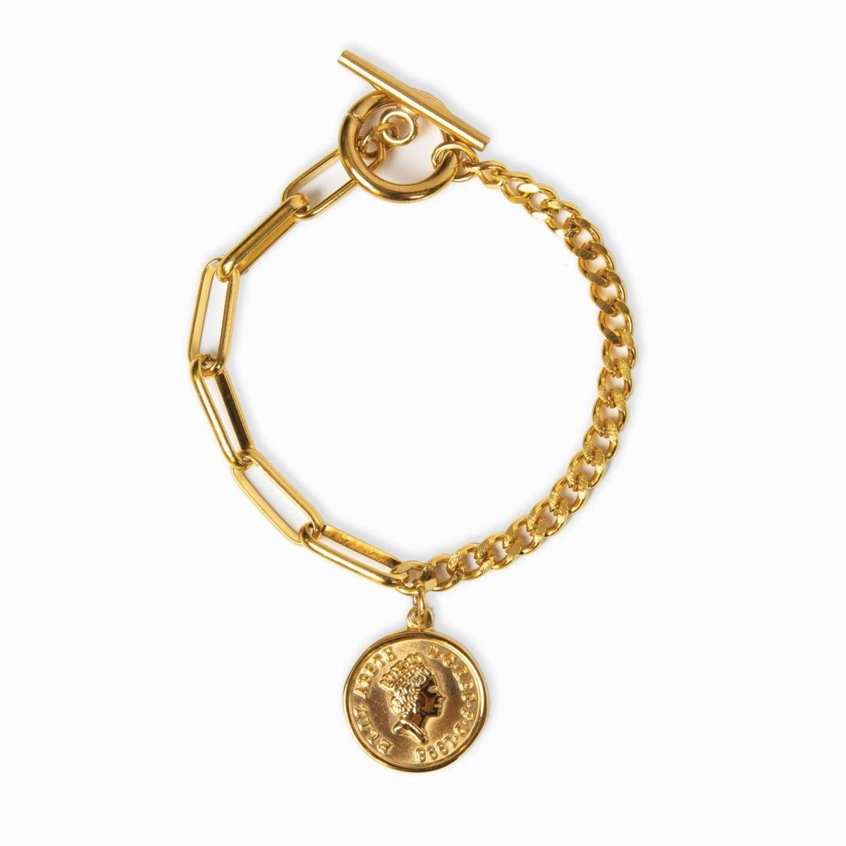 New York Cents Bracelet Plated in 18K Gold