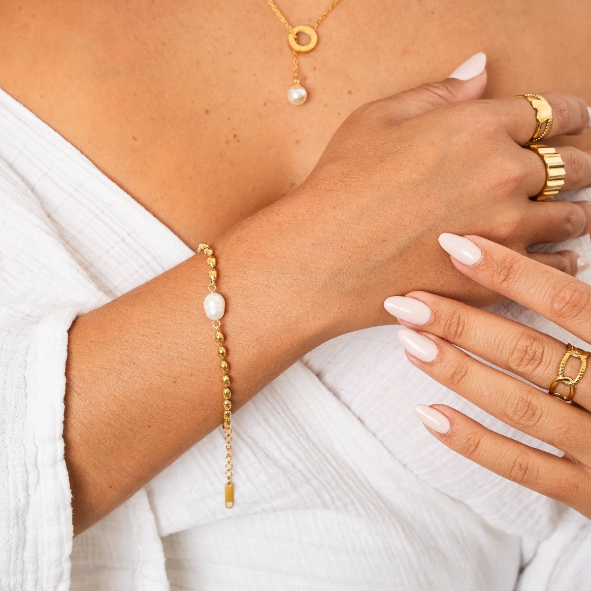 Persia Pearl Bracelet Gold Plated 18k