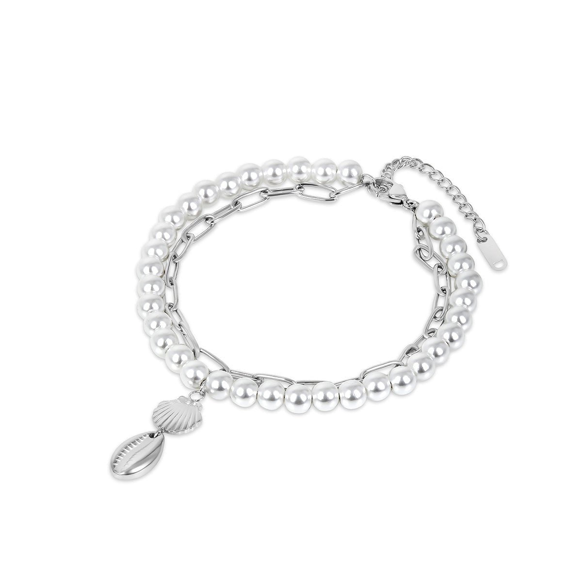 Revyora Pearl Anklet - Silver